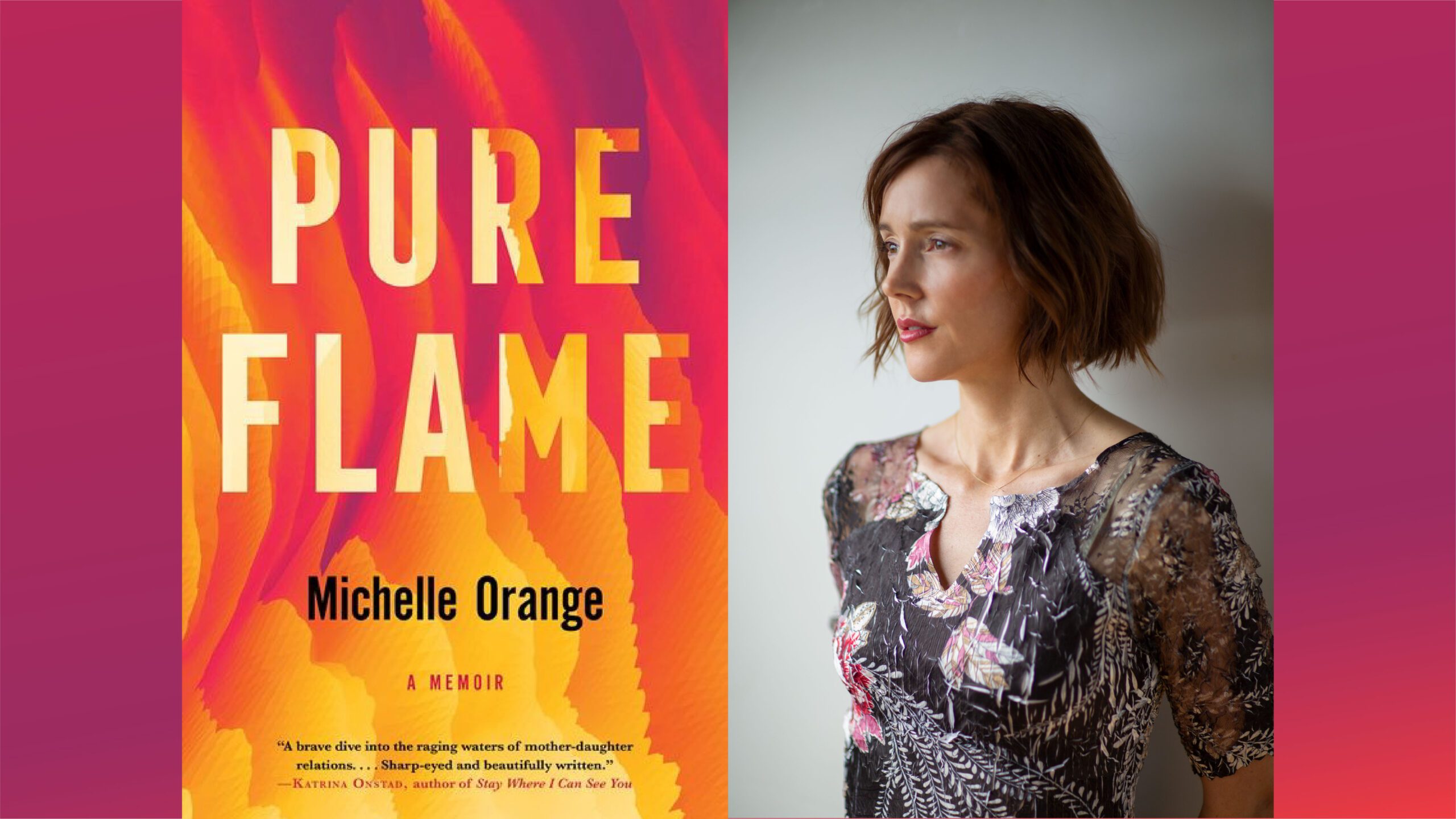 pure flame cover art and headshot of michelle orange