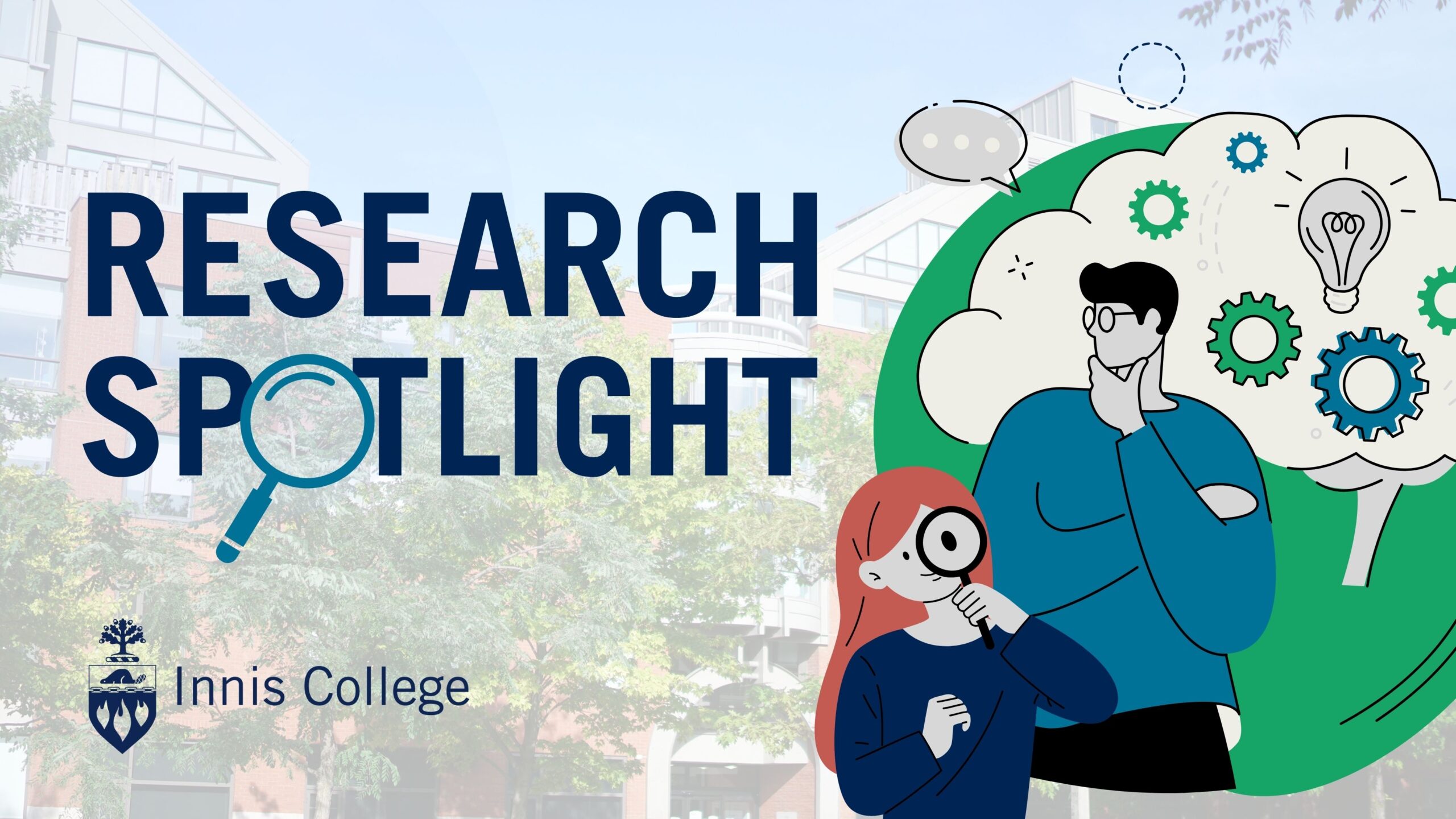 decorative event header image with the words "research spotlight"