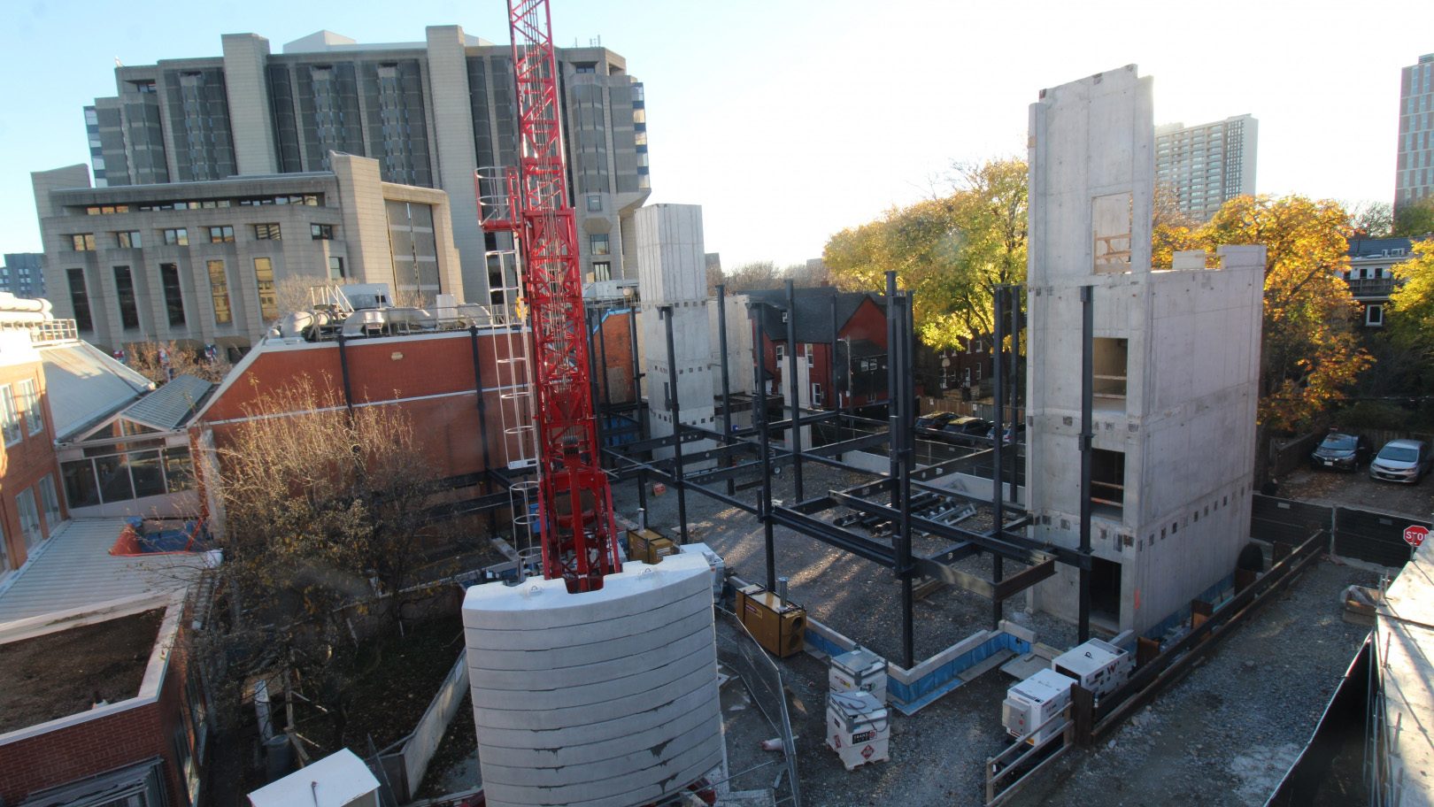 view of construction site from northwest birds-eye perspective