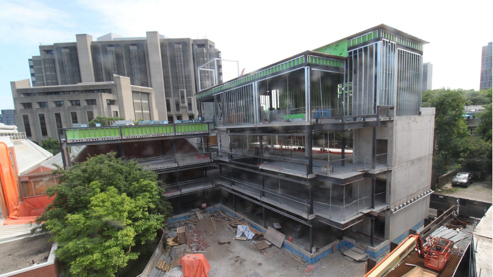 bird's-eye photo of construction site