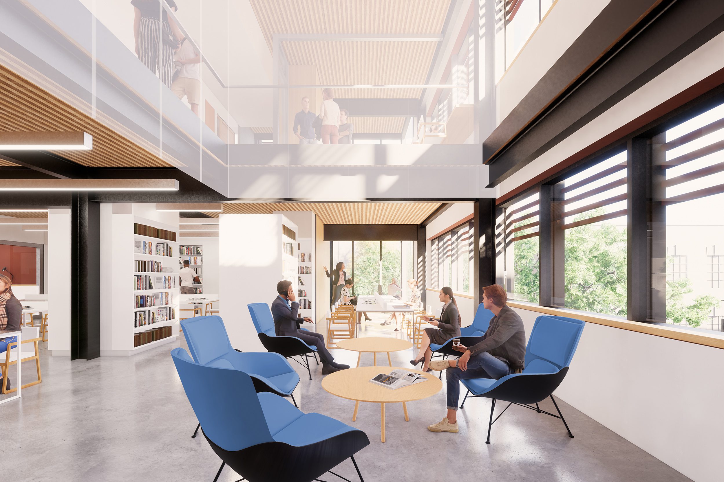 Student Learning Centre facing North (by Montgomery Sisam Architects)